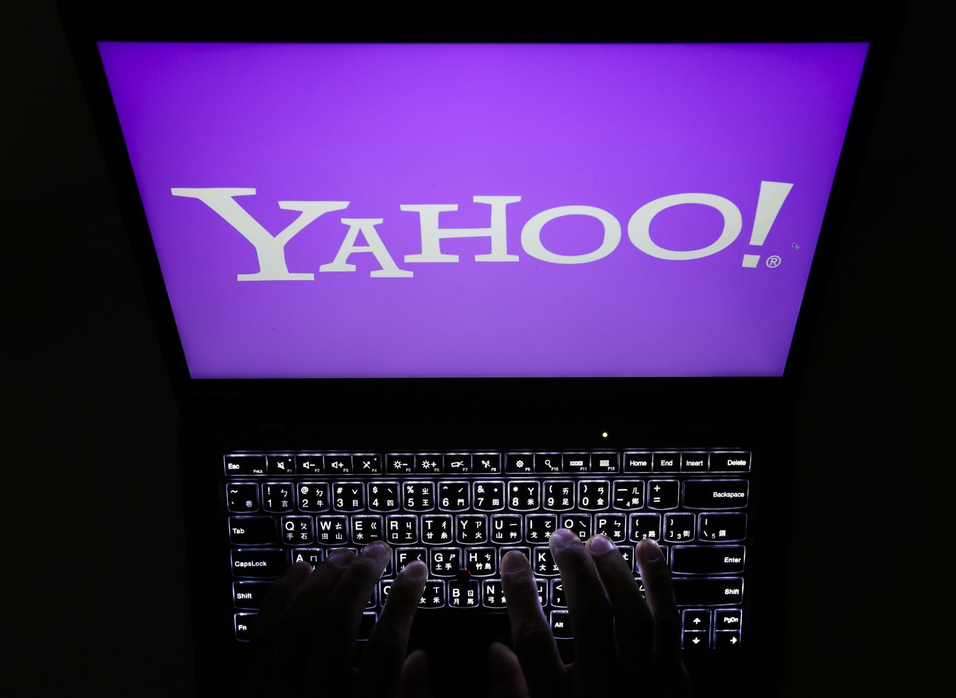 Fotografía de archivo del logo de Yahoo. EFE/Ritchie B. Tongo