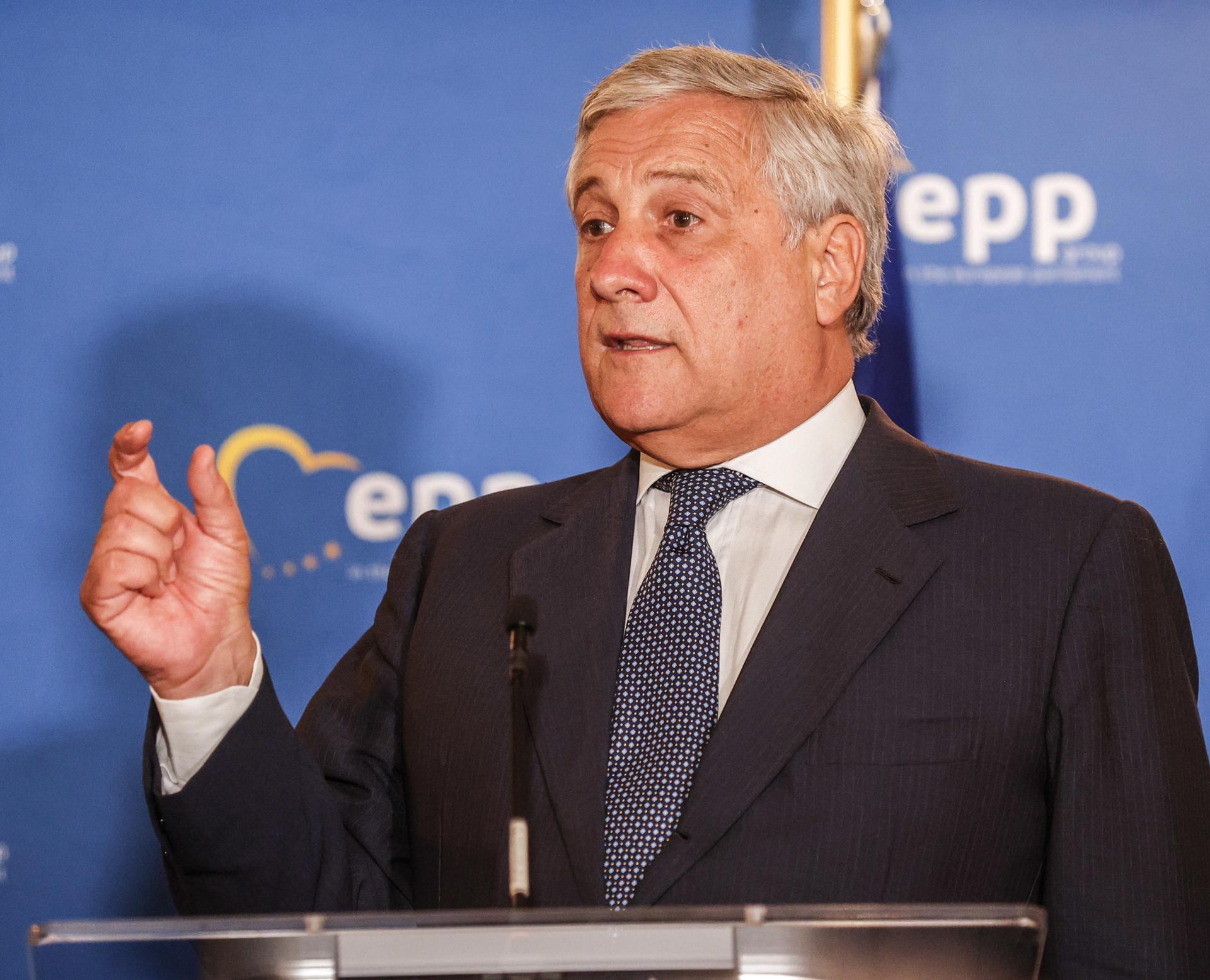 ¨Foto de archivo (20/09/2021) del ministro italiano de Asuntos Exteriores, Antonio Tajani. EFE/EPA/GIUSEPPE LAMI