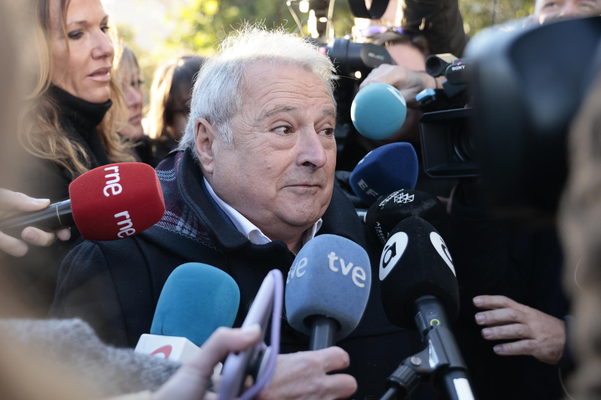 El expresidente de la Diputación de Valencia con el PP Alfonso Rus, a su llegada a la Ciudad de la Justicia para el juicio de Imelsa, en una imagen reciente. EFE/Ana Escobar