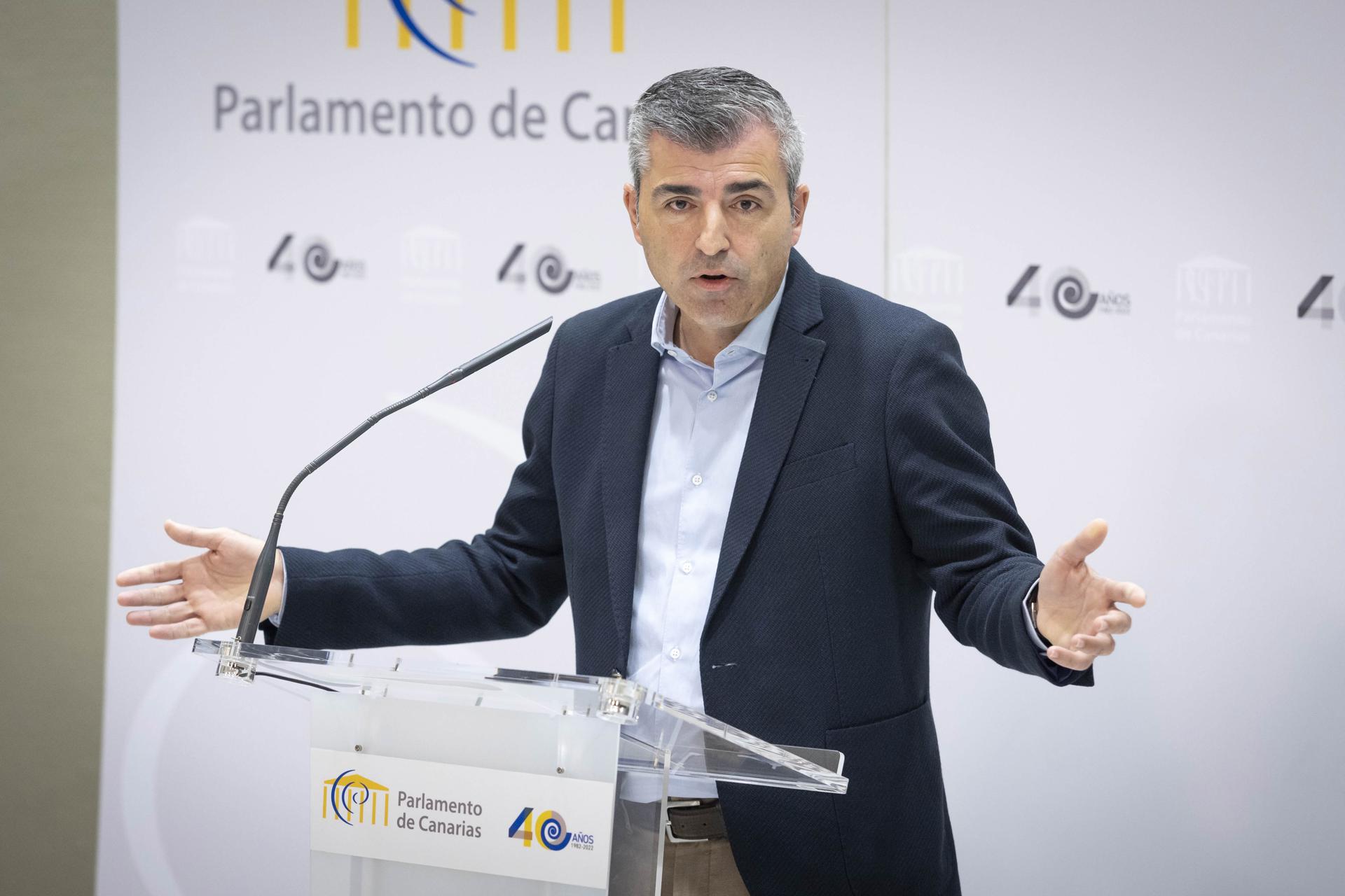 El presidente del PP de Canarias, Manuel Domínguez, ha informado este lunes que su partido se presentará como acusación popular en el caso Mediador. EFE/Miguel Barreto