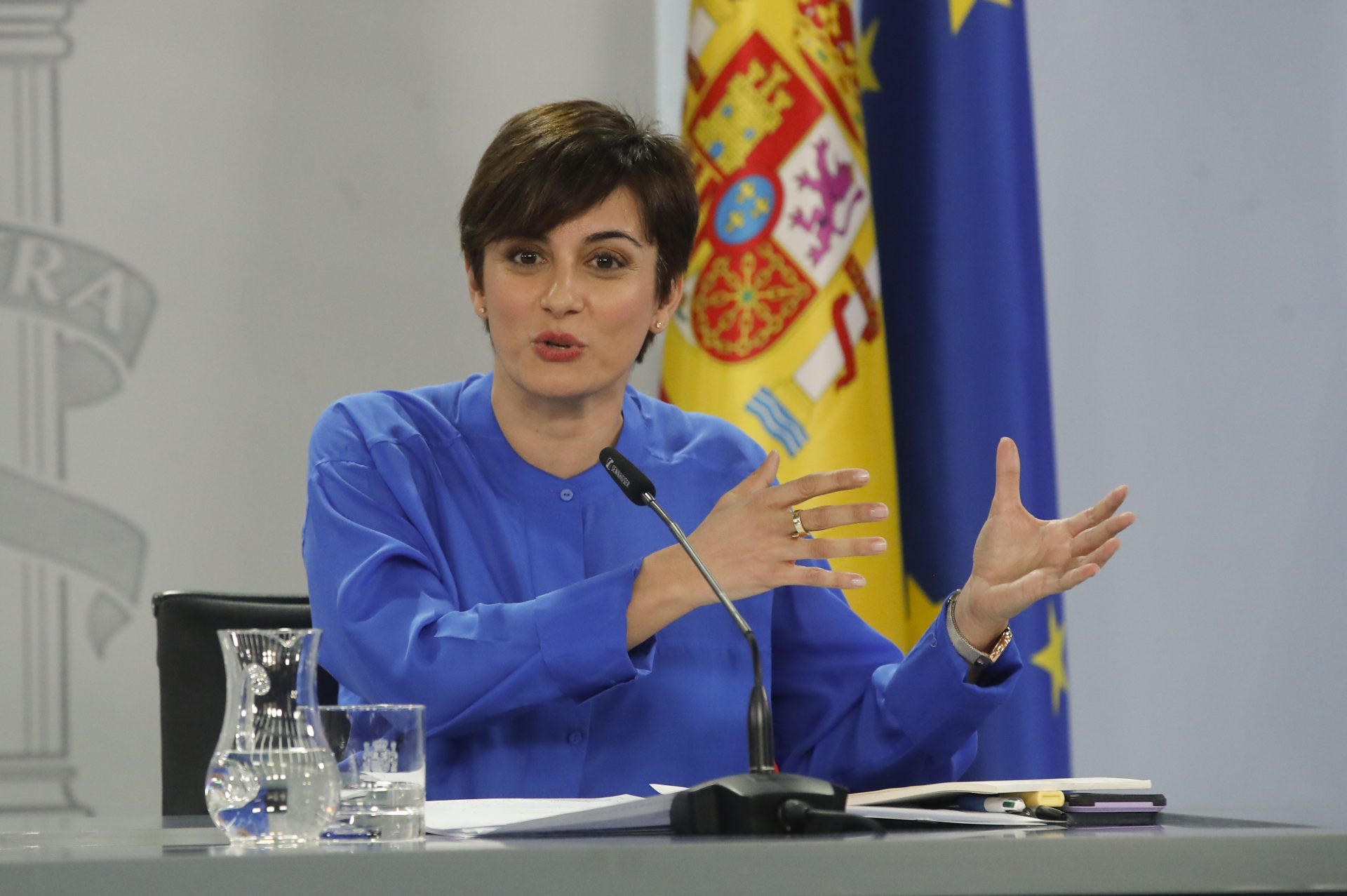 La ministra de Política Territorial y portavoz del Gobierno, Isabel Rodríguez, que ha recalcado en una rueda de prensa el apoyo de España para con Turquía y Siria.