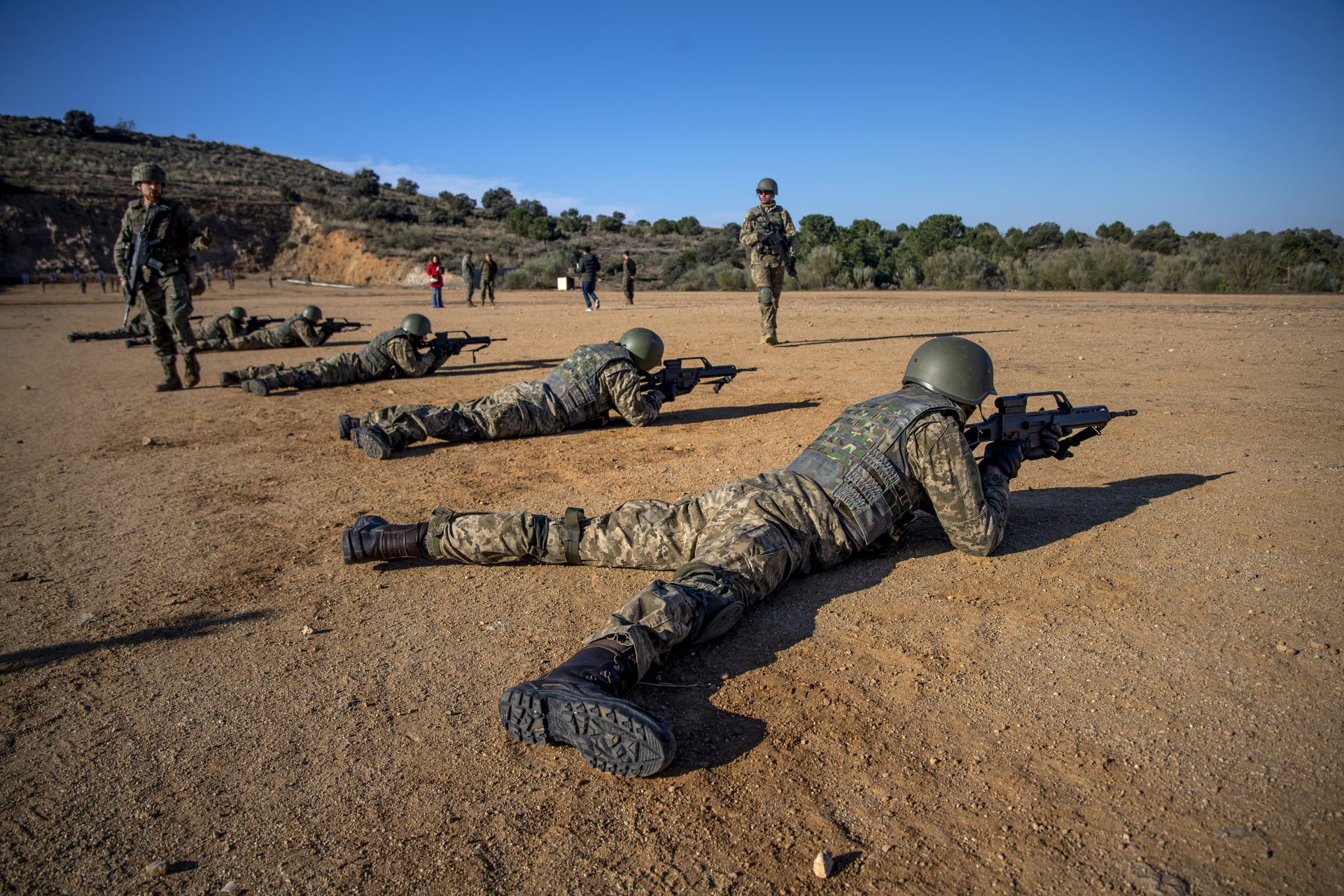 Jóvenes ucranianos han recibido formación militar por parte del Ejército español