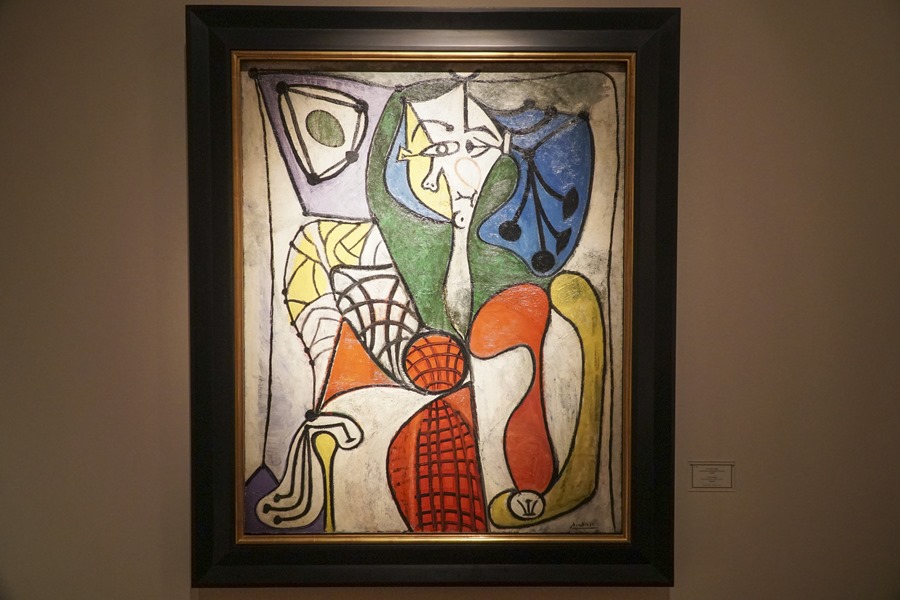 Vista de la obra que representa a Françoise, pintada por Pablo Picasso , que se expone en la feria internacional de arte TEFAF