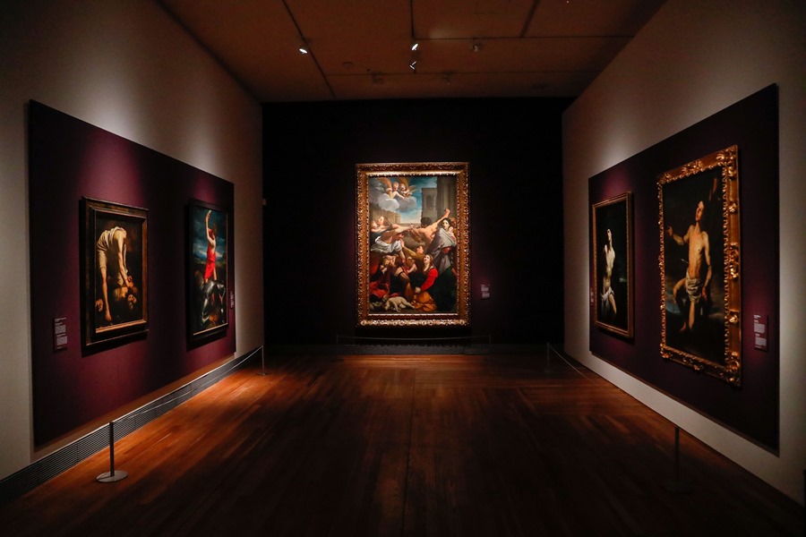  La obra "Matanza de los incocentes" (c) de Guido Reni en la exposición antológica "Guido Reni" en el Museo del Prado en Madrid. 