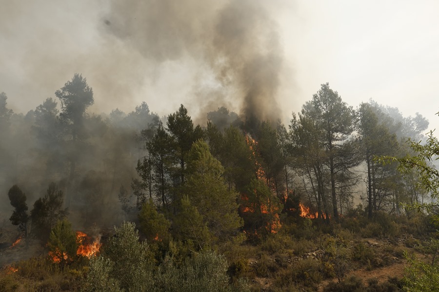 El tiempo ayuda contra el incendio de Castellón, que sigue descontrolado