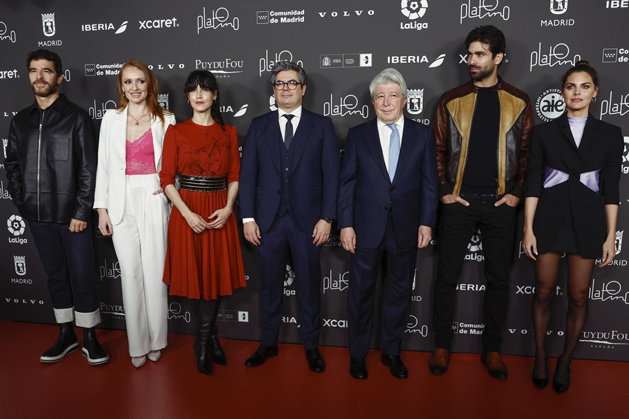 Foto de familia antes de la lectura de nominaciones de la X Edición de los Premios Platino, este jueves en Madrid.