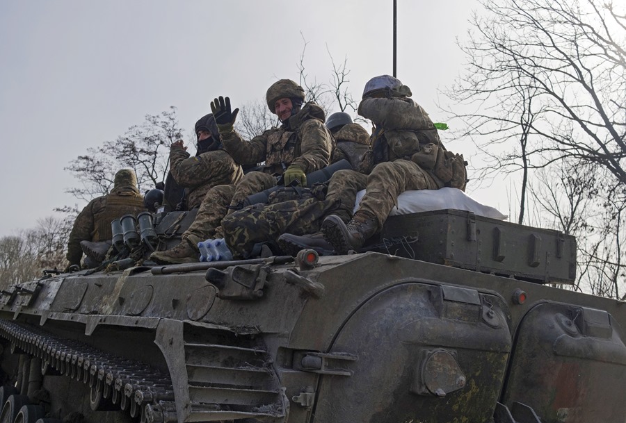 Imagen de soldados en la ciudad ucraniana de Bajmut