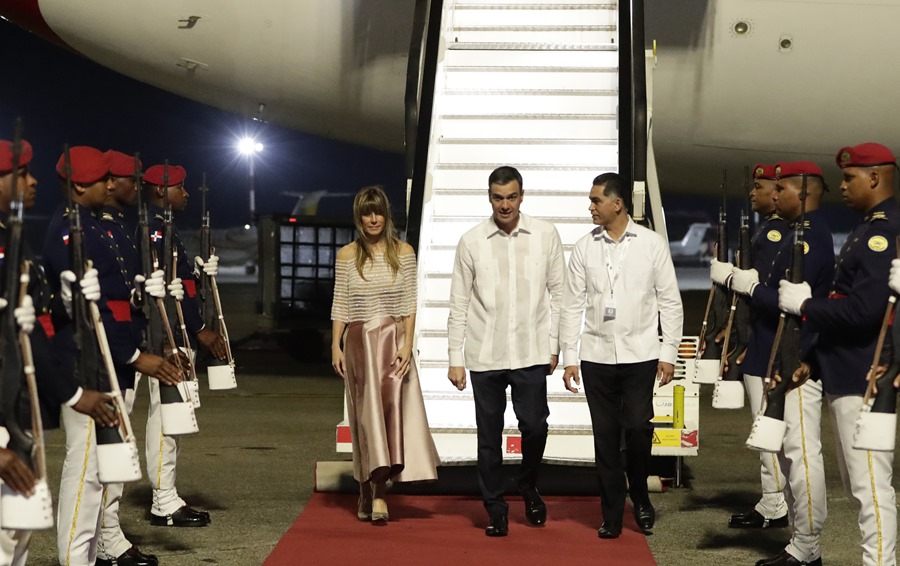 Pedro Sánchez a su llegada a la Cumbre Iberoamericana