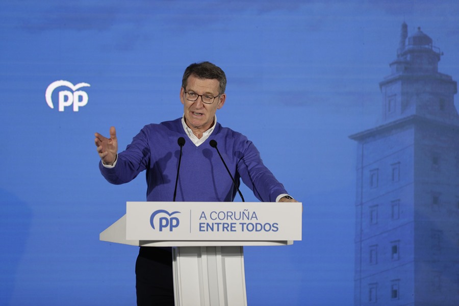 El líder nacional del PP, Alberto Núñez Feijóo, que ha pedido adelantar las elecciones generales a mayo.
