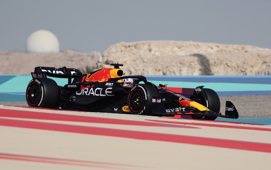 El piloto de Fórmula Uno Max Verstappen hoy en el circuito de Baréin.