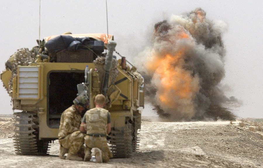 Imagen de archivo de un enfrentamiento durante la guerra de Irak en 2003.