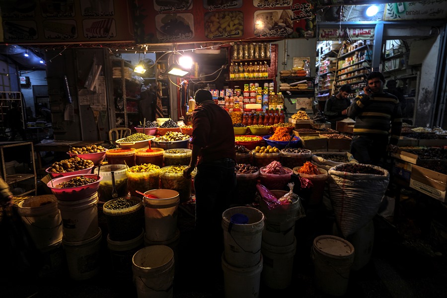 Un vendedor palestino en Gaza