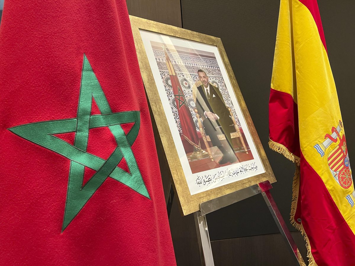 Fotografía del rey de Marruecos Mohamed VI durante el foro económico hispano-marroquí celebrado el pasado mes de febrero en Rabat
