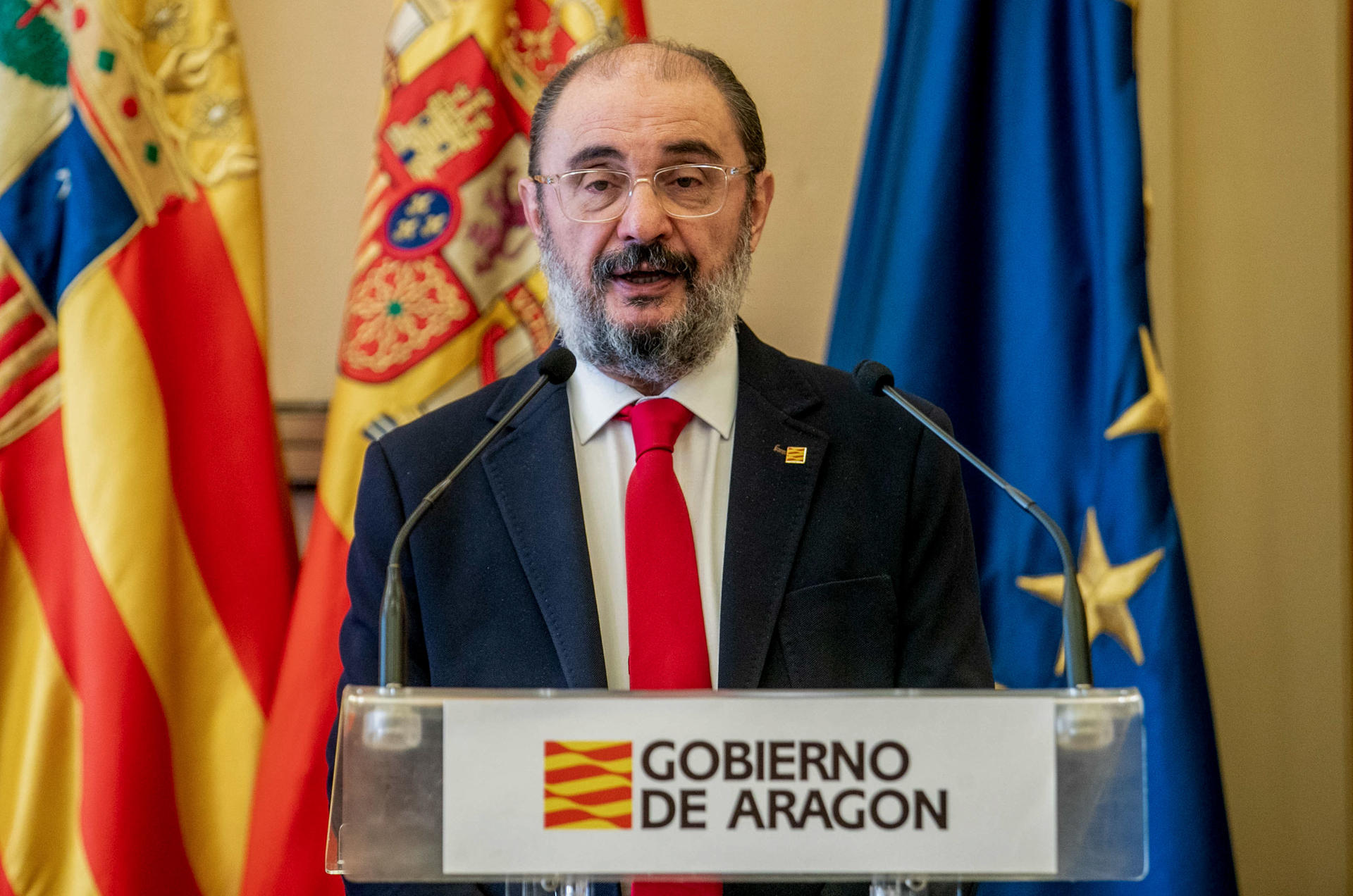 El presidente del Gobierno de Aragón, Javier Lambán, en una imagen de archivo. EFE/Javier Cebollada
