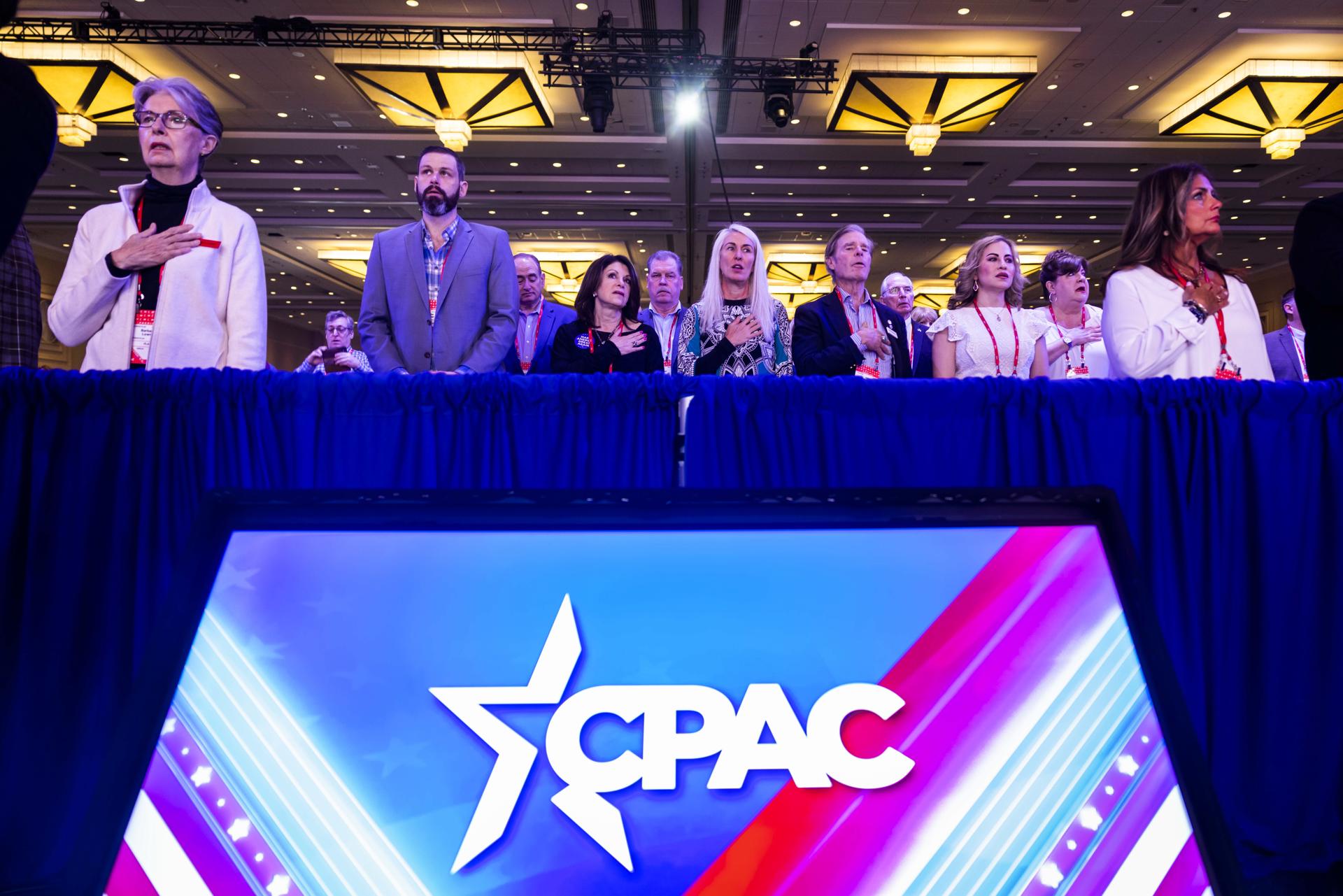 A scene from the Conservative Political Action Convention (CPAC) in National Harbor, Maryland, on March 2, 2023.
 EFE/EPA/JIM LO SCALZO