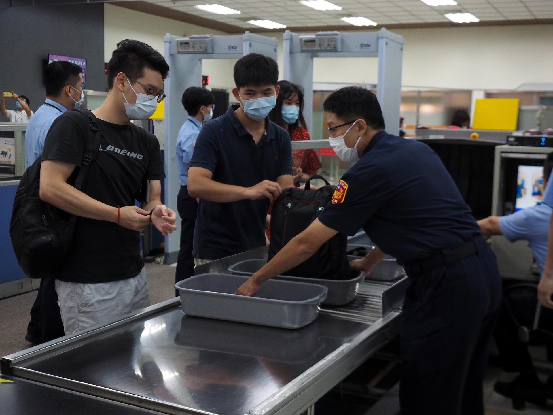 People take part in a fake international travel experience held to ease people's nostalgia for flying abroad which had been curtailed by Covid-19 at Taipei Songshan Airport in Taipei, Taiwan, 02 July 2020 (reissued on 08 July 2020). EFE-EPA FILE/DAVID CHANG
