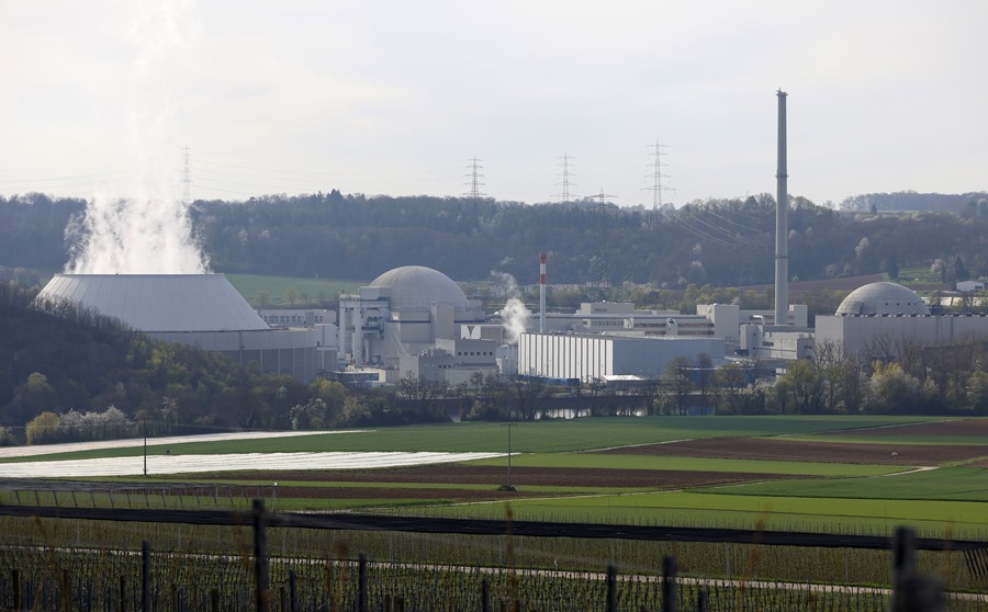 Vista general de la planta de energía nuclear de Neckarwestheim, Alemania.