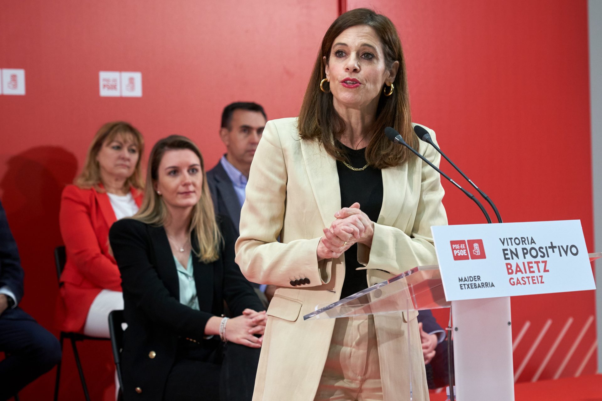 La candidata del PSE a alcaldesa de Vitoria, Maider Etxebarria. EFE/L. Rico