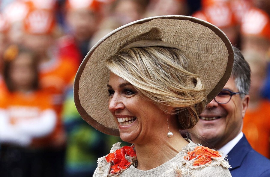 La reina Máxima en las celebraciones del Día del Rey (Koningsdag) en Amersfoort, Países Bajos, en 2019. 
