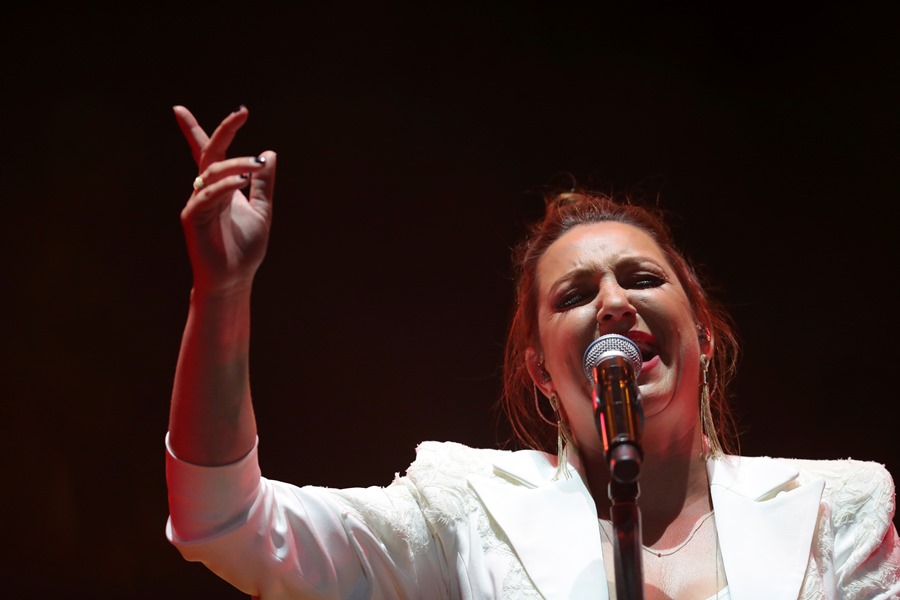 La cantante Niña Pastori, durante una actuación