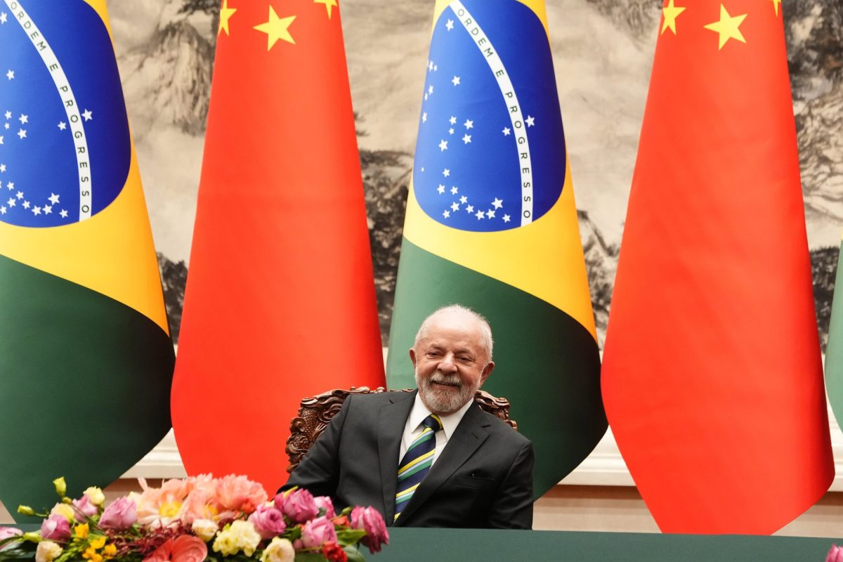 El presidente brasileño, Luiz Inácio Lula da Silva, en un momento de si visita a Pekín.
