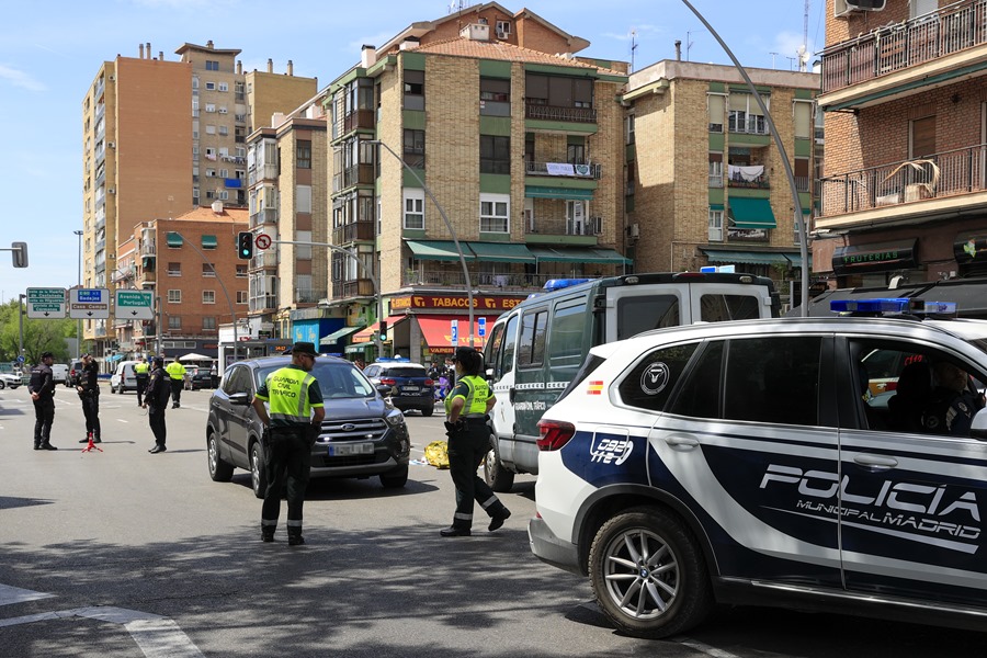 Dos muertos y tres heridos en Madrid arrollados por un conductor que huía de la Guardia Civil