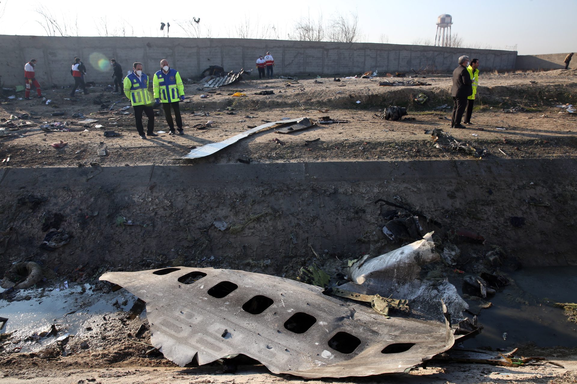 Restos del vuelo de Ukraine International Airlines (UIA) donde murieron 1766 personas.