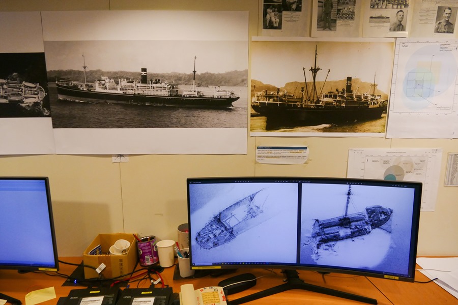 Una foto sin fecha proporcionada por la Fundación Silentwood muestra los restos del barco de Austria, el Montevideo Mar.