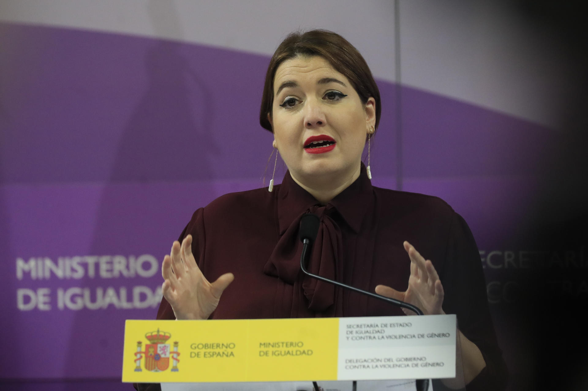 Imagen de archivo de la secretaria de Estado de Igualdad y contra la Violencia de Género, Ángela Rodríguez. EFE/ Fernando Alvarado