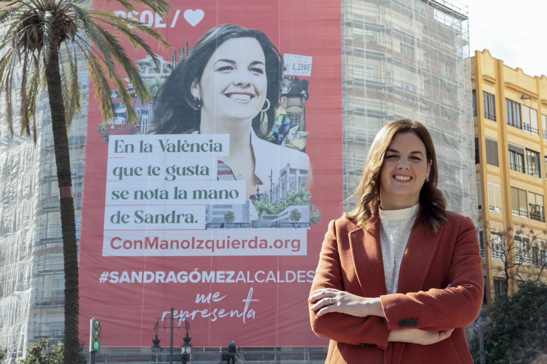 La candidata por el PSPV a la alcaldía de Valencia y actual y vicealcaldesa, Sandra Gómez. EFE/ Ana Escobar/Archivo