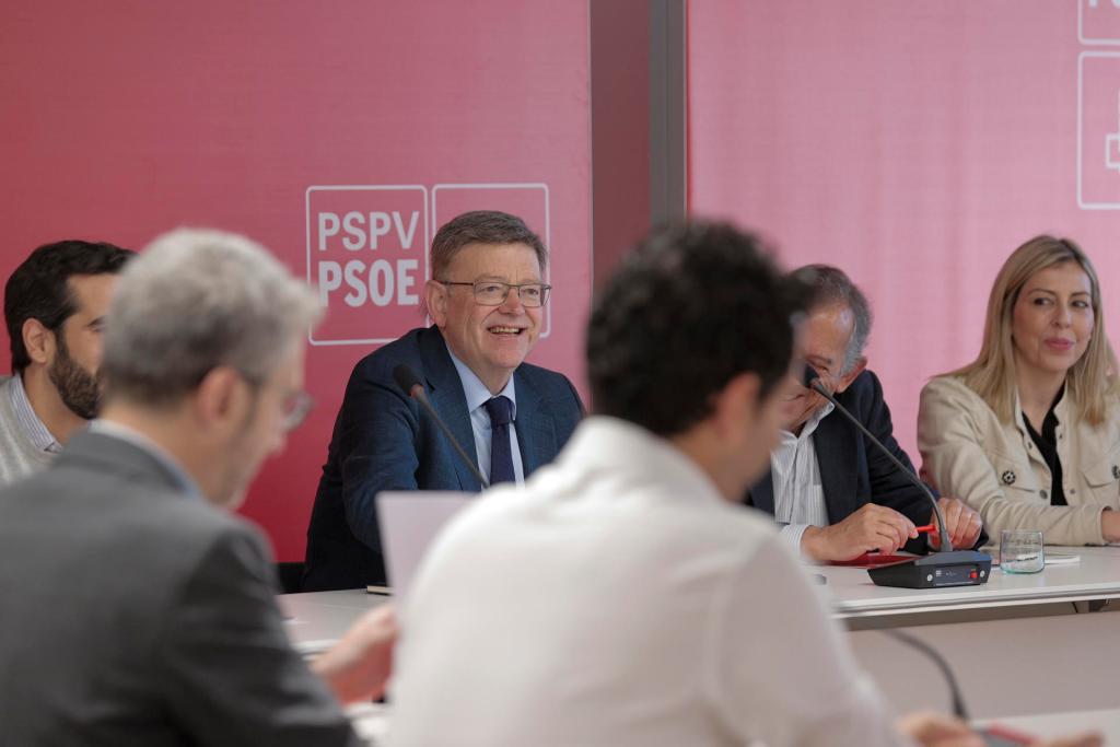 El president de la Generalitat y secretario general del PSPV-PSOE, Ximo Puig, preside la reunión del Comité Estratégico de los socialistas valencianos. EFE/Manuel Bruque
