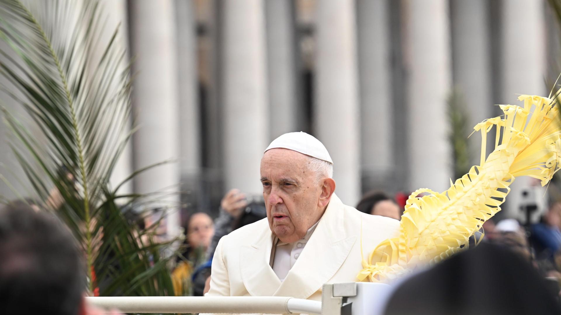 Pope Francis celebrates the Holy Mass of Palm Sunday in Saint Peter's Basilica, Vatican City, 02 April 2023. EFE-EPA/CLAUDIO PERI