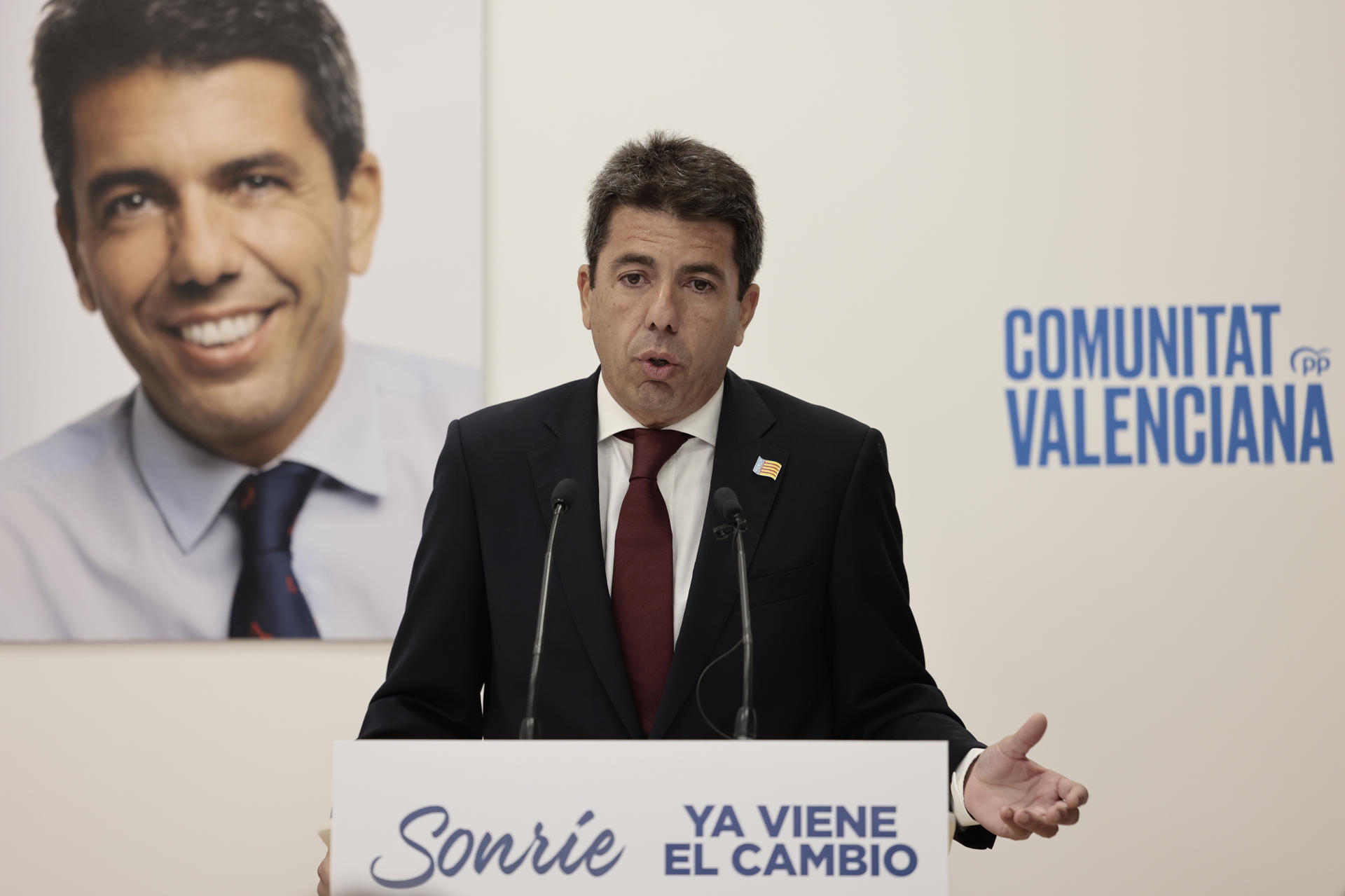 El presidente del Partido Popular de la Comunitat Valenciana y candidato a la Presidencia de la Generalitat, Carlos Mazón, en una imagen reciente. EFE/ Ana Escobar