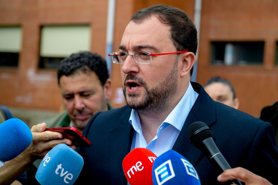 El presidente del Principado y candidato de la FSA-PSOE a la reelección, Adrián Barbón
