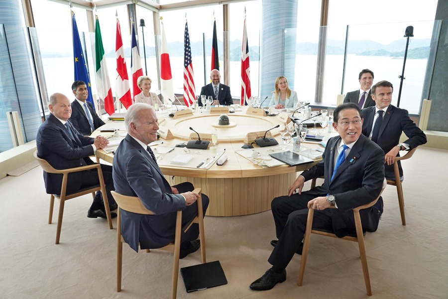 Los líderes en la cumbre del G7