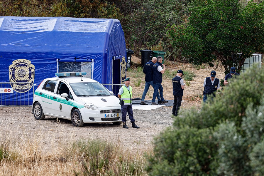 Campamento base de la Policía Judicial portuguesa (PJ) en el área de la presa de Arade, distrito de Faro, donde se busca Madeleine McCann.