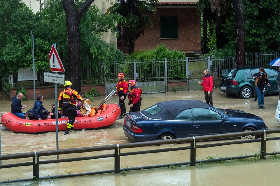 Rescate de personas en Emilia Romaña