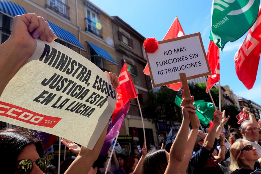 Los funcionarios de Justicia presionan al Gobierno con el anuncio de una huelga indefinida a partir del 22 de mayo