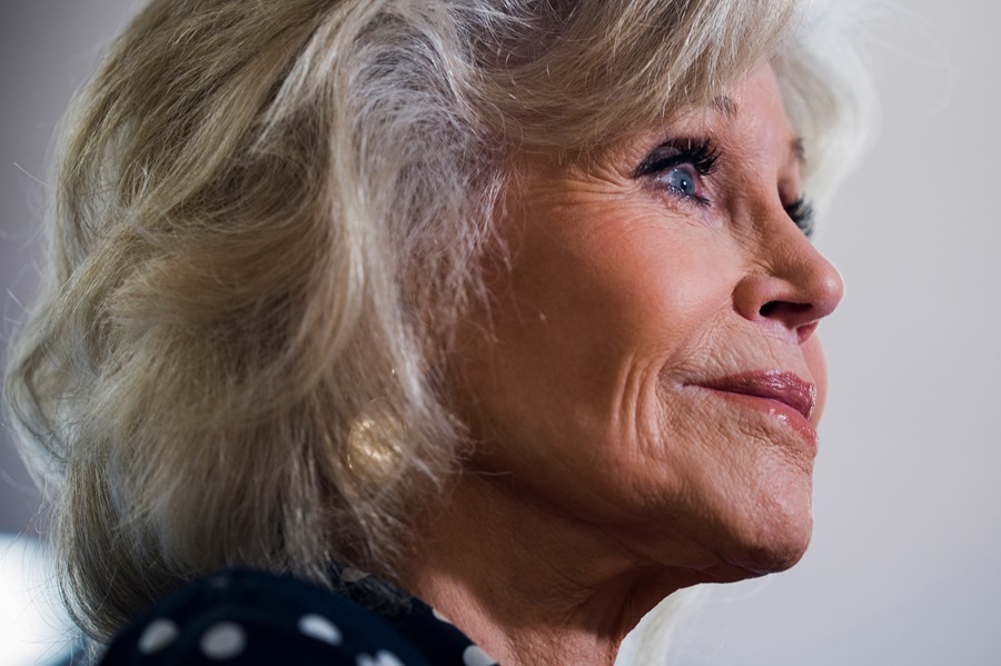 La actriz y activista Jane Fonda, que ha dicho en Cannes que no tiene tiempo para pensar en papeles de cine porque está combatiendo la crisis climática.