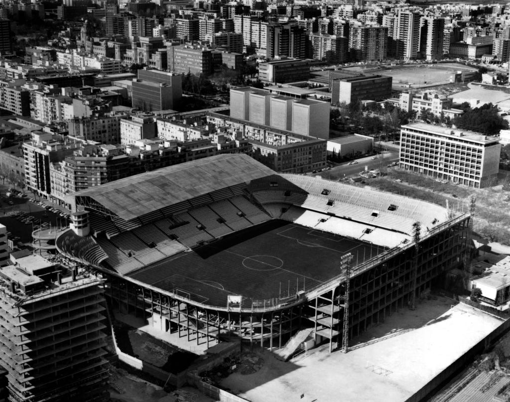 Archive image, around the 1970s with the following caption: "Exterior of the Luis Casanova field of Valencia CF".  EFE/jgb