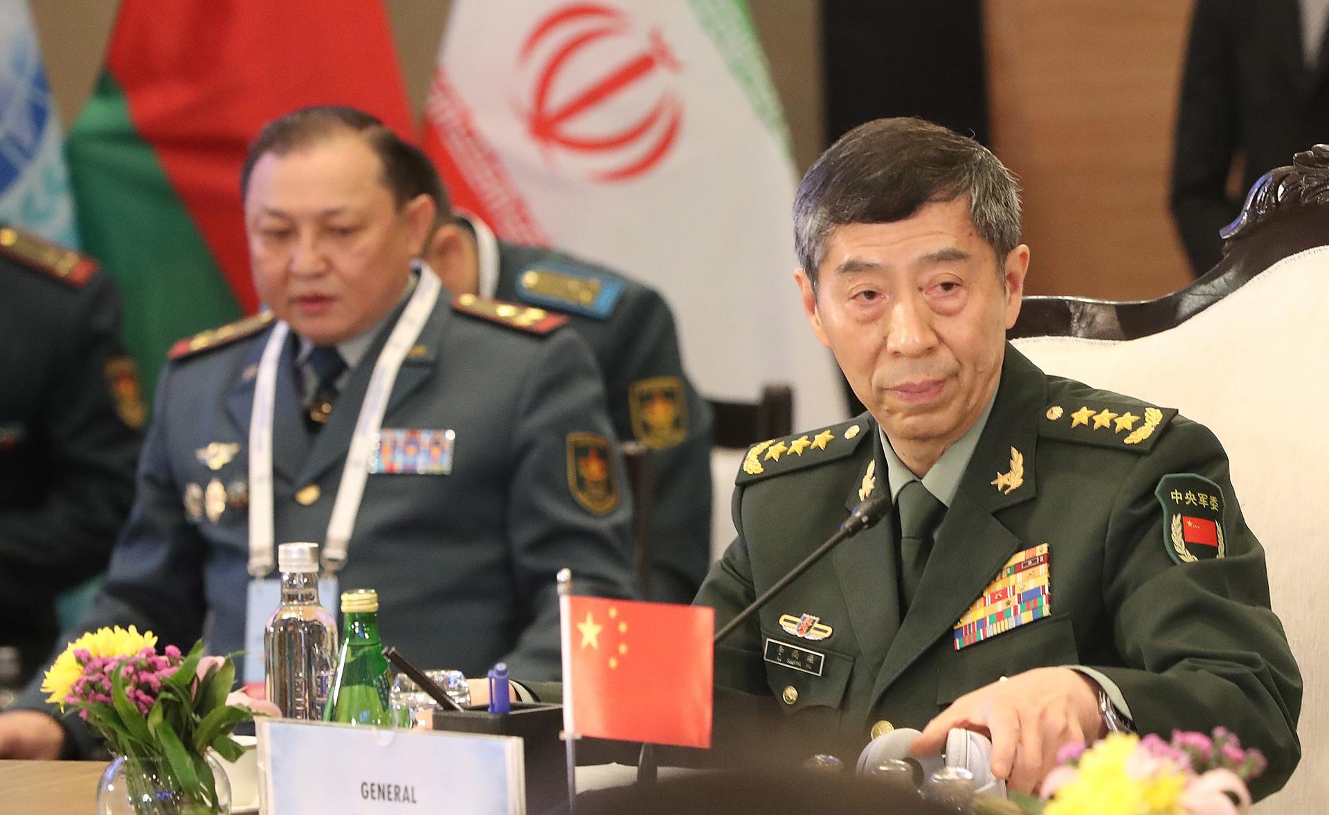 Chinese Defence Minister Li Shangfu participates in the Shanghai Cooperation Organization (SCO) defence ministers meeting in New Delhi India, 28 April 2023. EFE/EPA/HARISH TYAGI