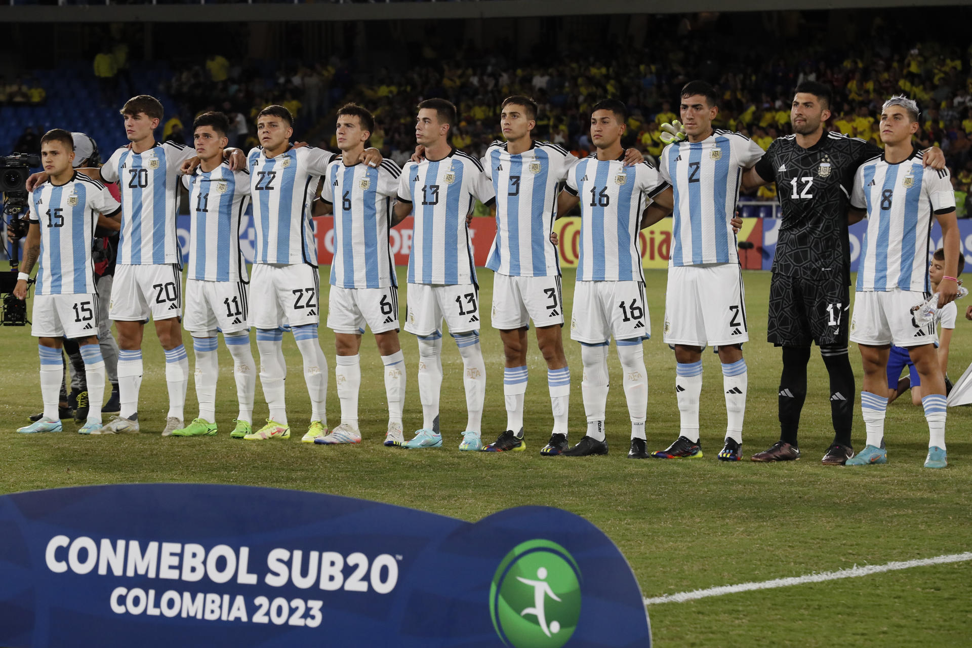 Jugadores de la selección Argentina Sub'20, en una fotografía de archivo. EFE/Carlos Ortega