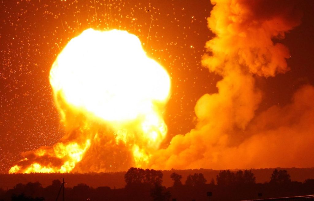 Imagen de archivo de una explosión en Kiev.