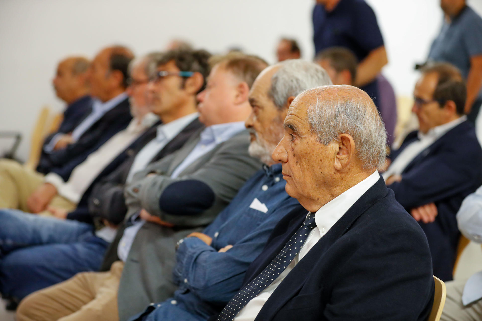Foto tomada el 17 de abril en la primera jornada del juicio que celebra la Audiencia de Las Palmas sobre la "operación Jable". EFE/ Elvira Urquijo A.