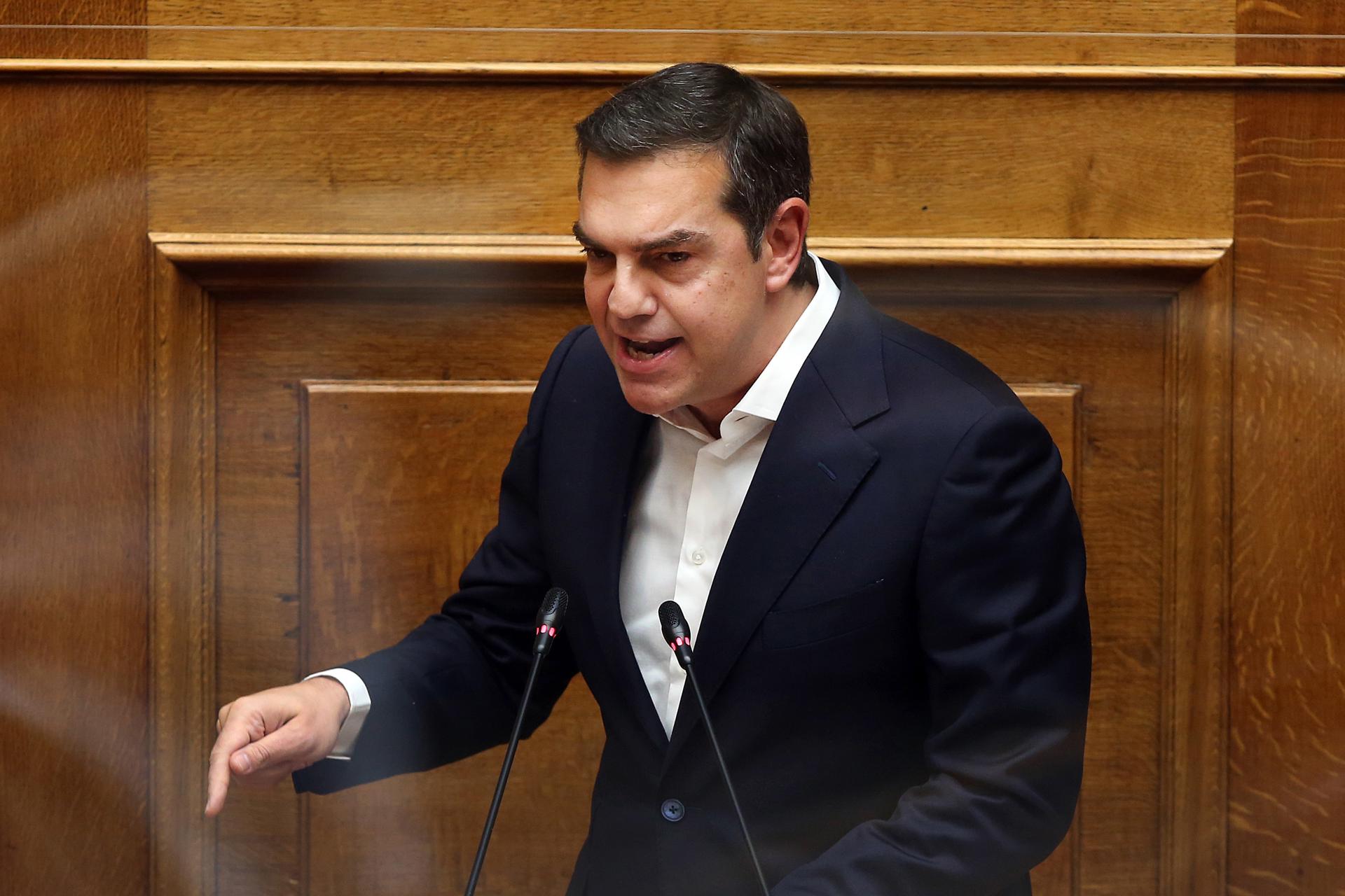 Imagen de Archivo del exprimer ministro de Grecia Alexis Tsipras, líder del opositor e izquierdista Syriza.
EFE/EPA/ORESTIS PANAGIOTOU