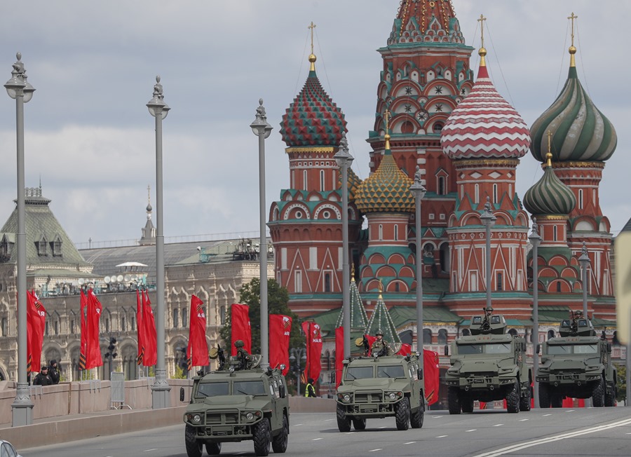 Ensayo para el Día de la Victoria en la Plaza Roja de Moscú