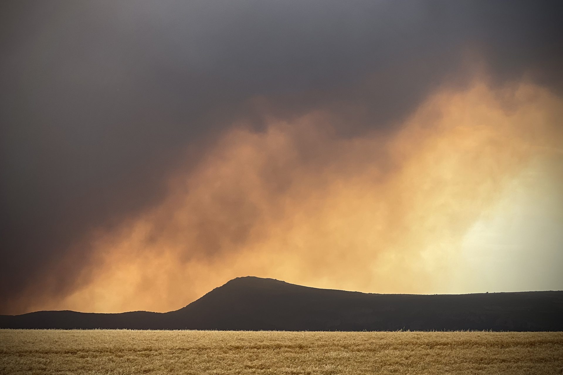 Imagen de archivo de uno de los incendios forestales de hace un año en Navarra