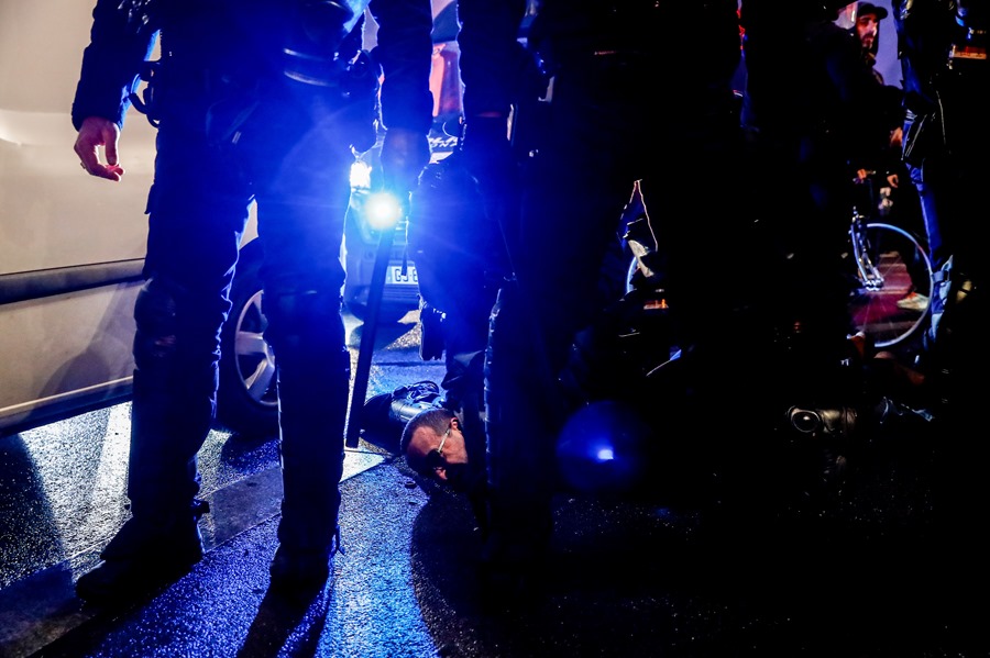 Imagen de archivo de una intervención policial durante una protesta en París.