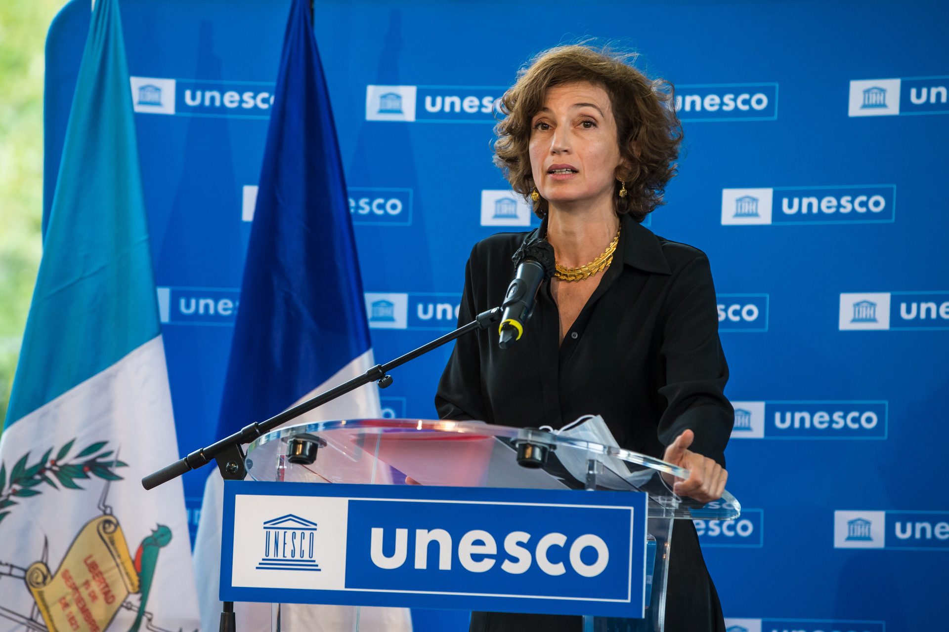 La directora general de la Unesco, Audrey Azoulay, en una fotografía de archivo. EFE/Christophe Petit Tesson