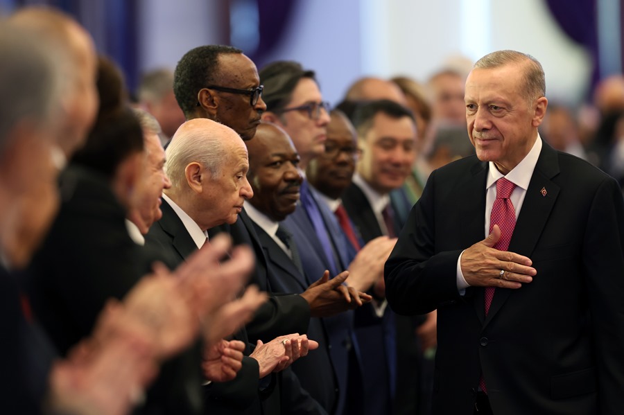 El presidente de Turquía, Recep Tayyip Erdogan, cuya tercera investidura ha tenido lugar hoy.